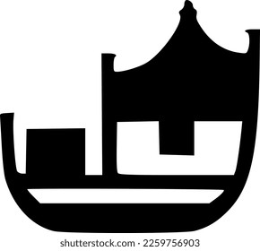 vector illustration of boat shape