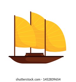 Vector illustration of boat and ship icon. Set of boat and navy stock symbol for web.