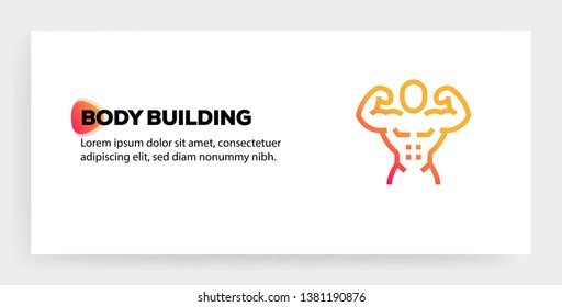 VECTOR ILLUSTRATION OF BODY BUILDING ICON CONCEPT