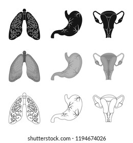 Vector illustration of body and human logo. Collection of body and medical stock vector illustration.