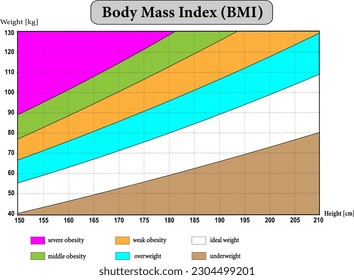 Vektorgrafik des Body-Mass-Index (BMI)