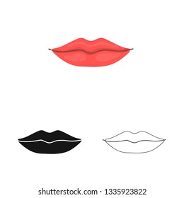 Vector illustration of body and part icon. Set of body and anatomy vector icon for stock.