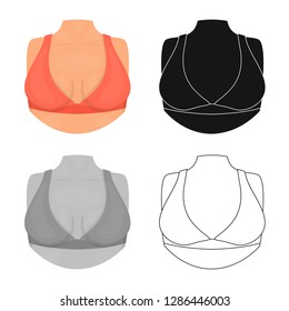 Vector illustration of body and part sign. Collection of body and anatomy stock vector illustration.
