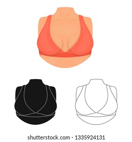 Vector illustration of body and part sign. Collection of body and anatomy stock vector illustration.