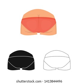 Vector illustration of body and part sign. Set of body and anatomy vector icon for stock.