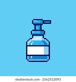 Vector Illustration of Body wash with Pixel Art Design, perfect for game assets themed designs