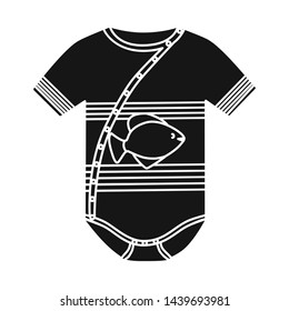Vector illustration of bodysuit and romper logo. Set of bodysuit and clothing stock symbol for web.