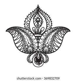 Vector illustration of boho flower for your design