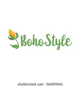Vector illustration of boho logo.