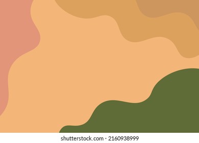 Vector Illustration with boho style. abstract Fashion stylish templates with organic abstract shapes and line. Neutral beige, terracotta background in boho style. 