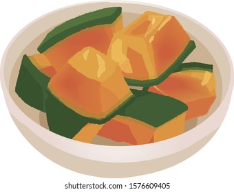 Vector Illustration | Boiled pumpkin