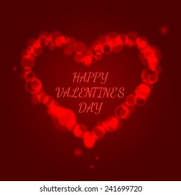 Vector illustration of bokeh heart.