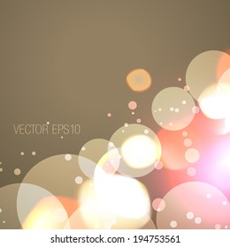 vector illustration of bokeh lights