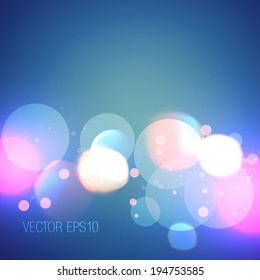 ilustración vectorial de las luces bokeh