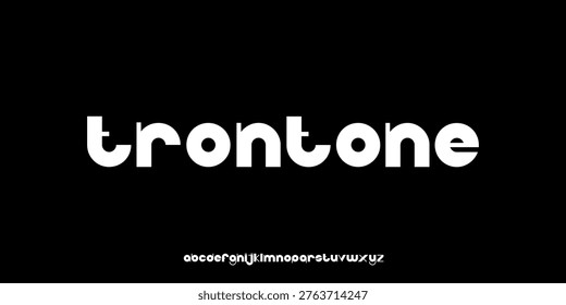 Vector illustration of bold style alphabet letter display with smooth rounded shapes and strong characters.