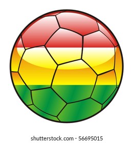 vector illustration of Bolivia flag on soccer ball