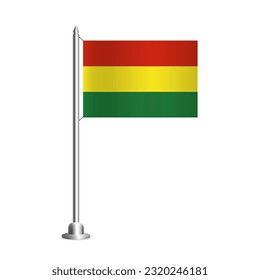 Ilustración vectorial del Día de la Independencia de Bolivia. Cartel de la celebración. Bandera de Bolivia
