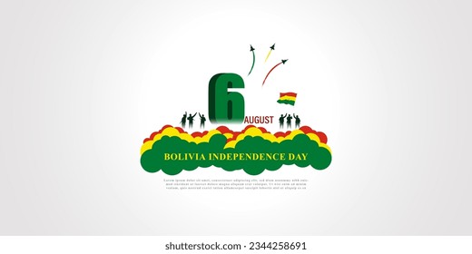 Vector illustration of Bolivia Independence Day social media story feed template