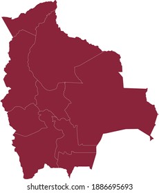 vector illustration of Bolivia map