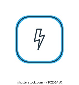 Vector Illustration Of Bolt Outline. Beautiful App Element Also Can Be Used As Flash Element.