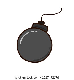 Vector illustration of a bomb