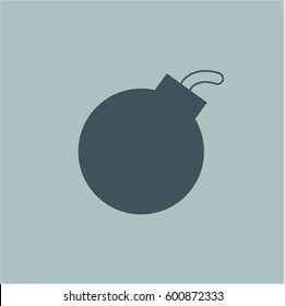 Vektorgrafik des Bombensymbol-Symbols auf Blau