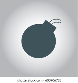 Vektorgrafik des Bomb-Symbols auf Blau
