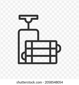 Vektorgrafik von Bombensymbol in dunkler Farbe und transparentem Hintergrund (png).