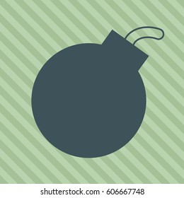 Ilustración vectorial del icono Bomba en color gris

