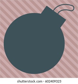 Vector illustration of Bomb icon in green
