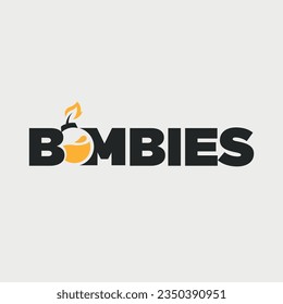 Vector illustration of bomb logo