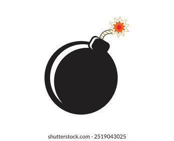 Vektorgrafik einer angezündeten Bombe