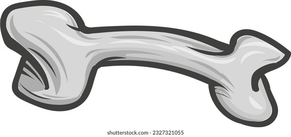 Ilustración vectorial de la caricatura ósea
