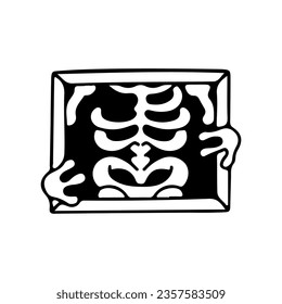 vector illustration of bone skeleton