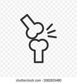 Vector illustration of bone sound icon in dark color and transparent background(png).