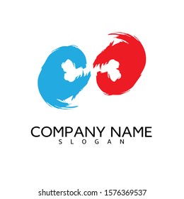Vector illustration of a bone template template logo