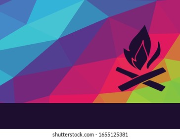 Vector Illustration of Bonfire or Firewood. This is Good for Layout, Posters and More.