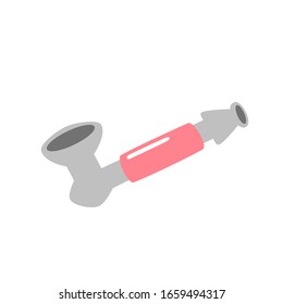 Ilustración vectorial de un bong. Dispositivo para fumar marihuana.