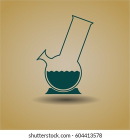 Vector Illustration of Bong Of Marijuana icon in Green Color
