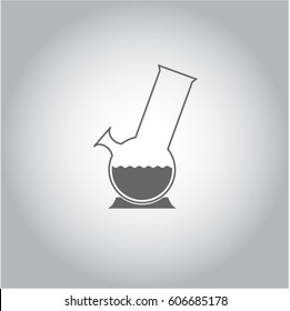 Vektorgrafik des Bong von Marijuana Symbol in grauer Farbe