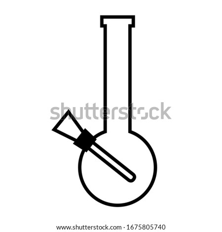 Vector illustration of a bong. Smoking weed equipment.
