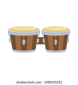 Vector illustration of a bongo in cartoon style isolated on white background