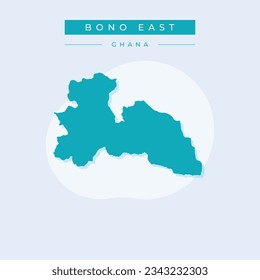 Vector illustration vector of Bono East map Ghana