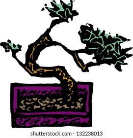 Vector illustration of a bonsai tree