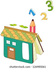 A vector illustration of a book