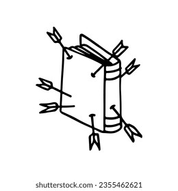 vector illustration of book with arrows concept