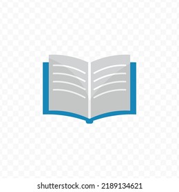Vector illustration of book. Colored vector for website design .Simple design on transparent background (PNG).