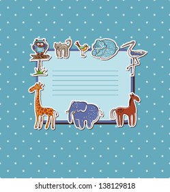 Vector illustration. Book cover. Animals