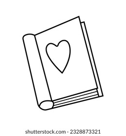 Vector illustration book in doodle style. Isolated on white background