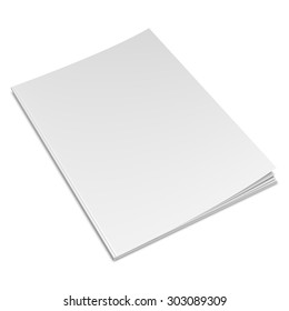 Vector illustration of book with empty blank cover